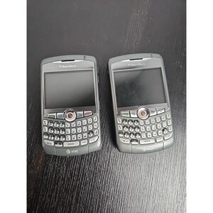 (2) BlackBerry Curve 8310 Titanium Cell Phone Complete Querty Trackball (A)